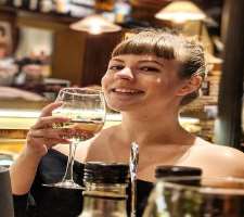 Chanelle Peloso consuming alcohol